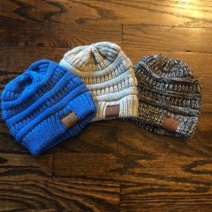 Trio of infant hats size 0-12 months
